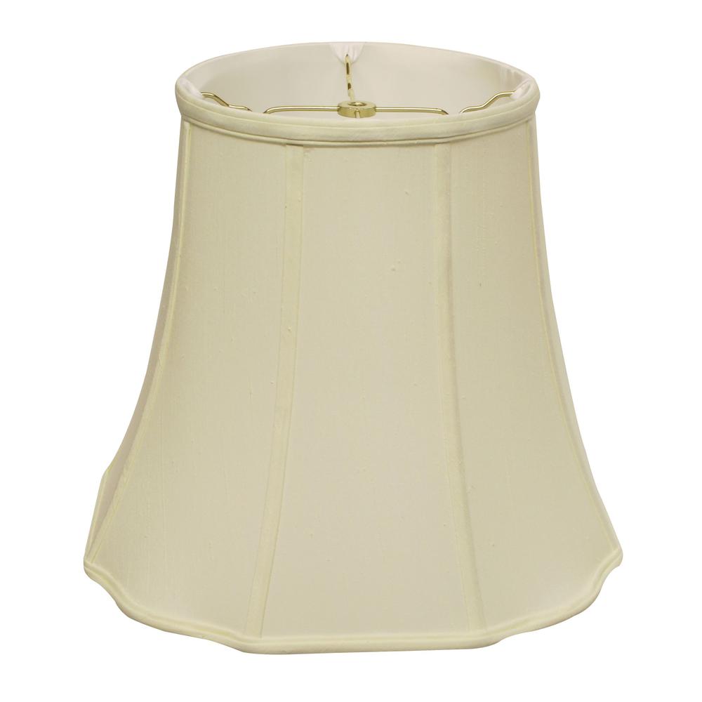 14" Ivory Premium Octagon Monay Shantung Lampshade. Picture 1