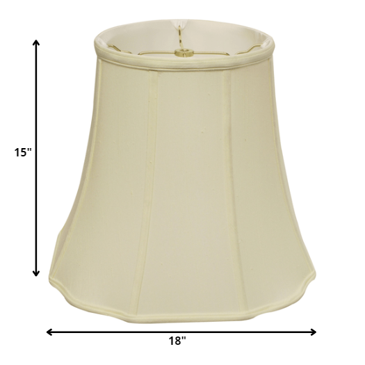 18" Ivory Premium Octagon Monay Shantung Lampshade. Picture 5