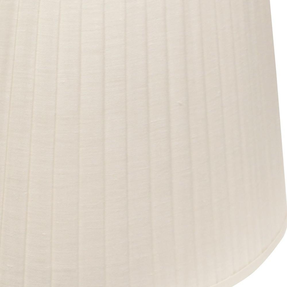 14" White Slanted Oval Paperback Linen Lampshade. Picture 4