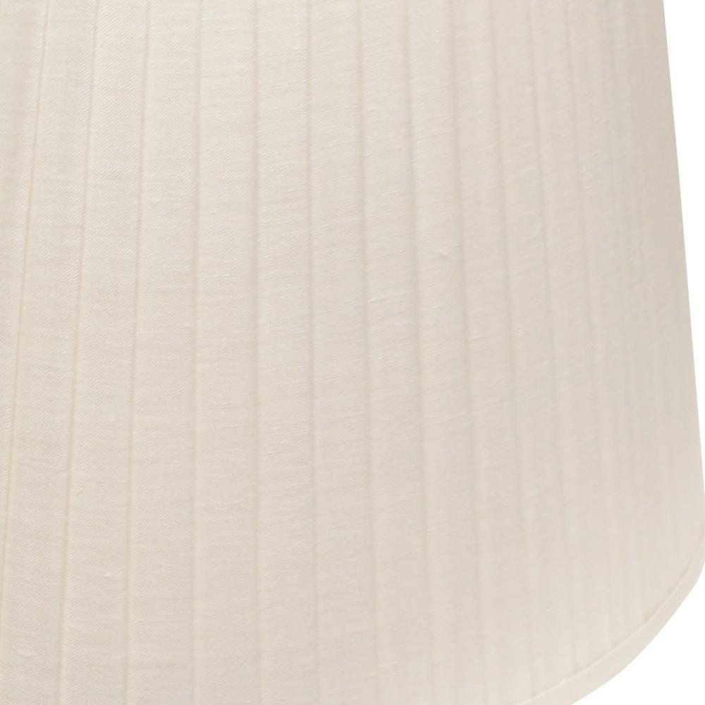 16" White Slanted Oval Paperback Linen Lampshade. Picture 4