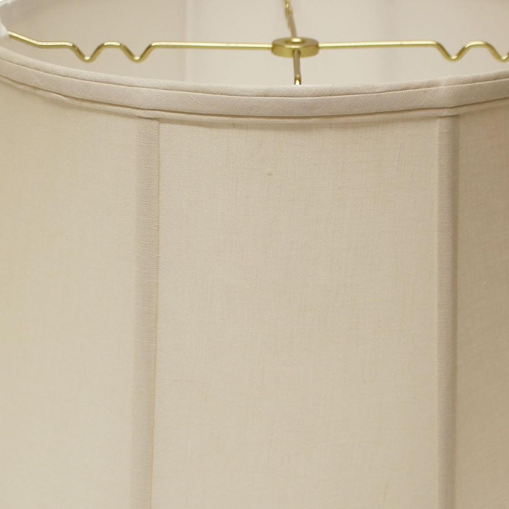 19" Off White Throwback Drum Linen Lampshade. Picture 4