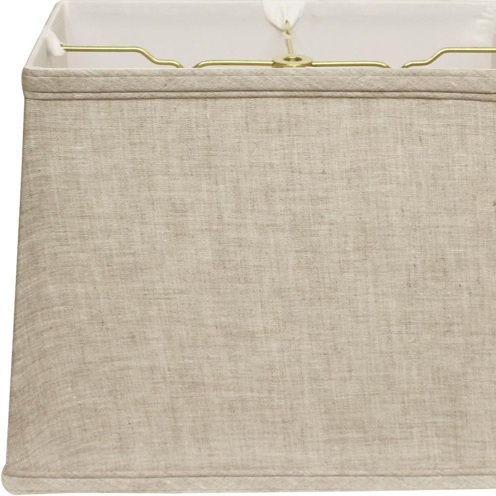 16" Cream Throwback Rectangle Linen Lampshade. Picture 3