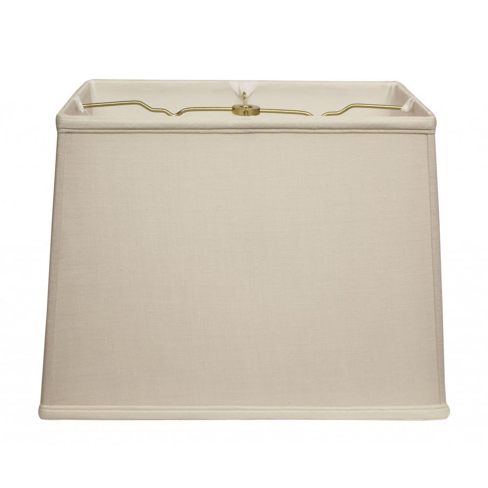 16" Off White Throwback Rectangle Linen Lampshade. Picture 1