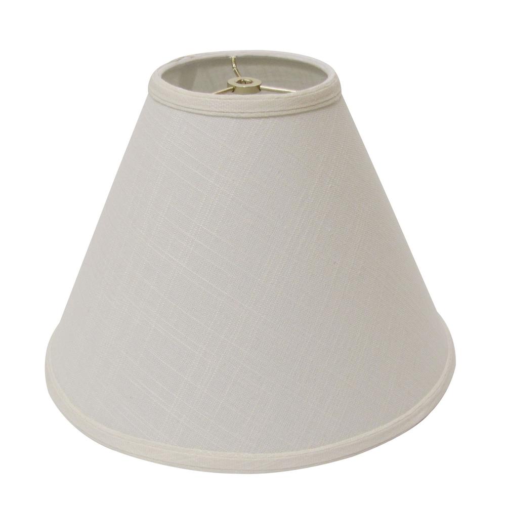 13" Off White Deep Cone Linen Lampshade. Picture 2