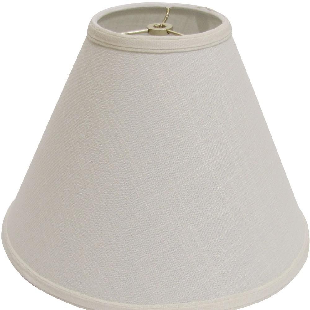 13" Off White Deep Cone Linen Lampshade. Picture 3