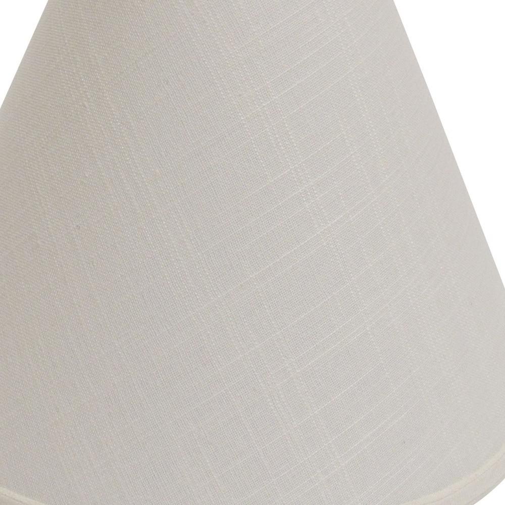 13" Off White Deep Cone Linen Lampshade. Picture 4
