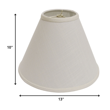 13" Off White Deep Cone Linen Lampshade. Picture 5