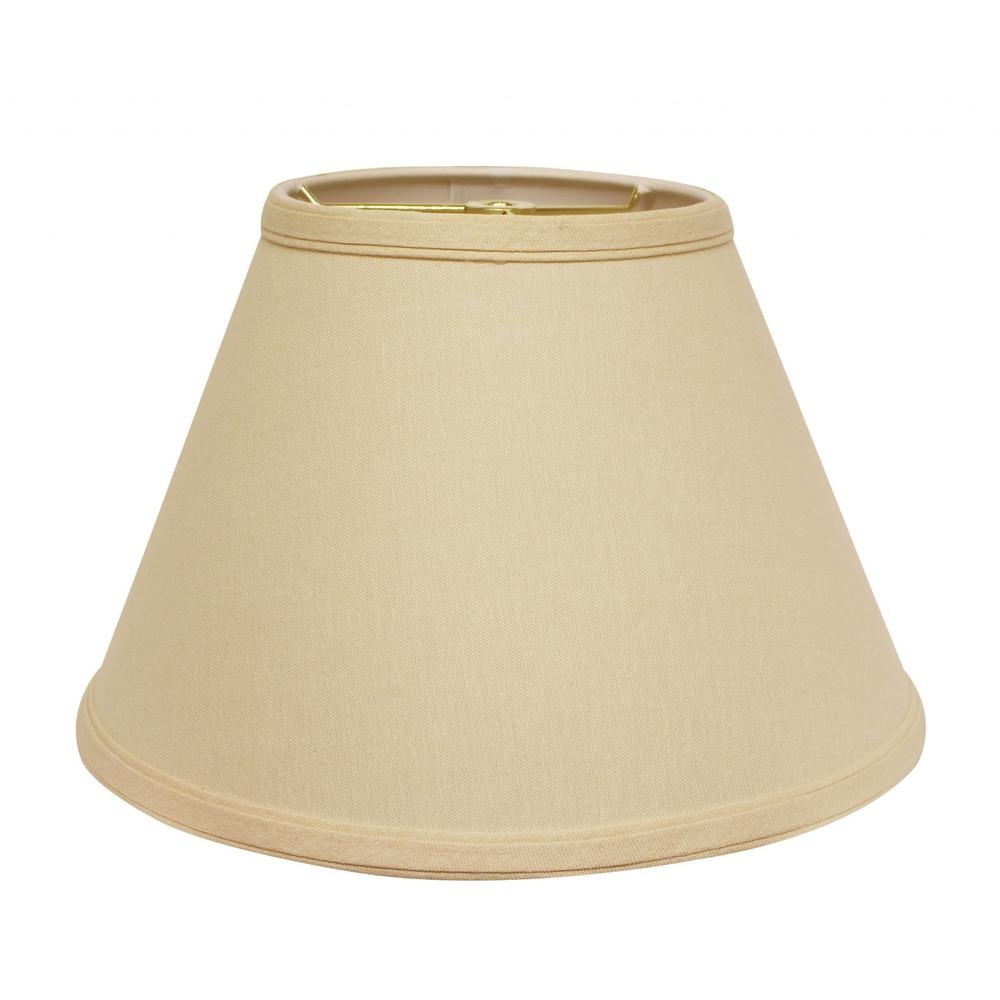 12" Parchment Biege Empire Hardback Slanted Linen Lampshade UF. The main picture.