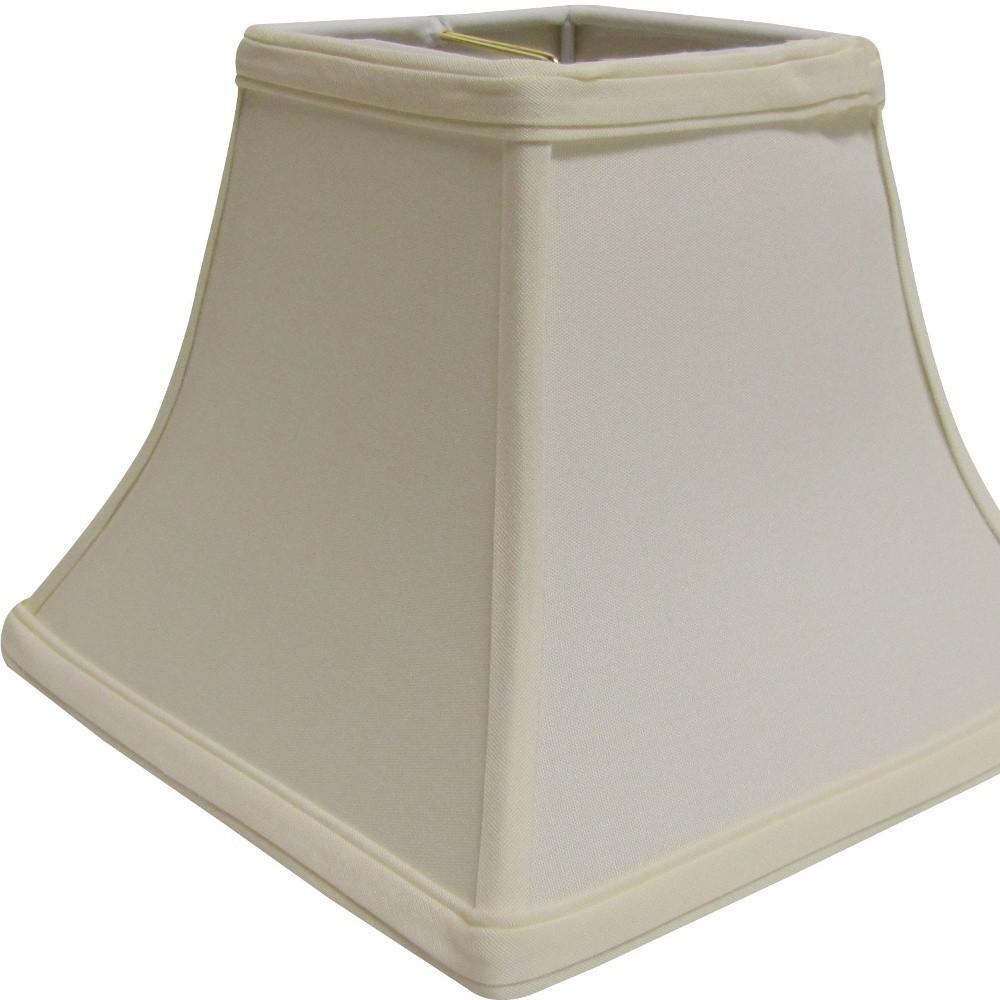 10" Ivory Square Bell No Slub Lampshade. Picture 2