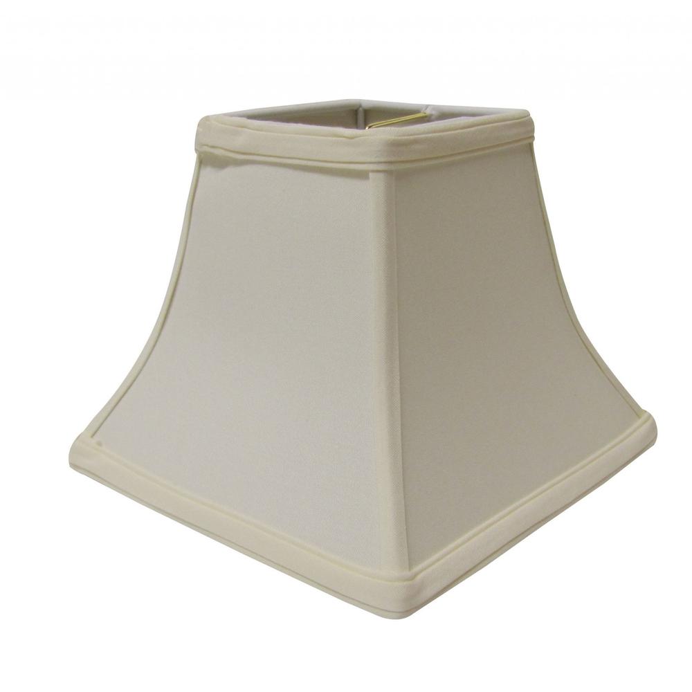 10" Ivory Square Bell No Slub Lampshade. Picture 3