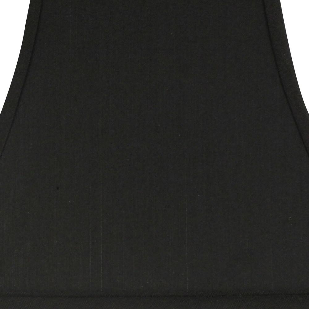 12" Black with White Lining Square Bell Shantung Lampshade. Picture 6