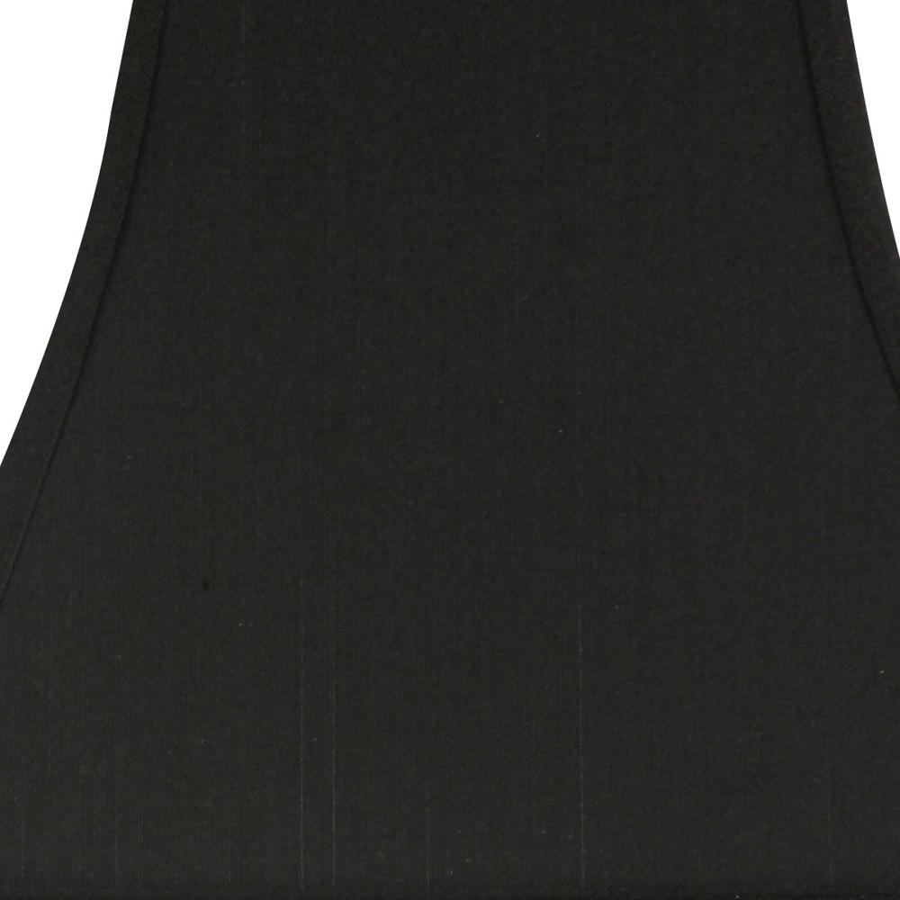 12" Black with White Lining Square Bell Shantung Lampshade. Picture 8