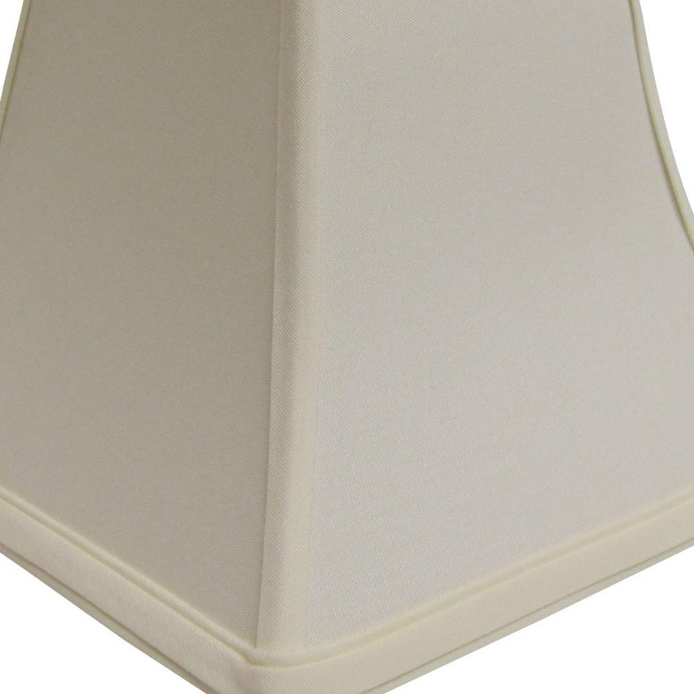 12" Ivory Square Bell No Slub Lampshade. Picture 4