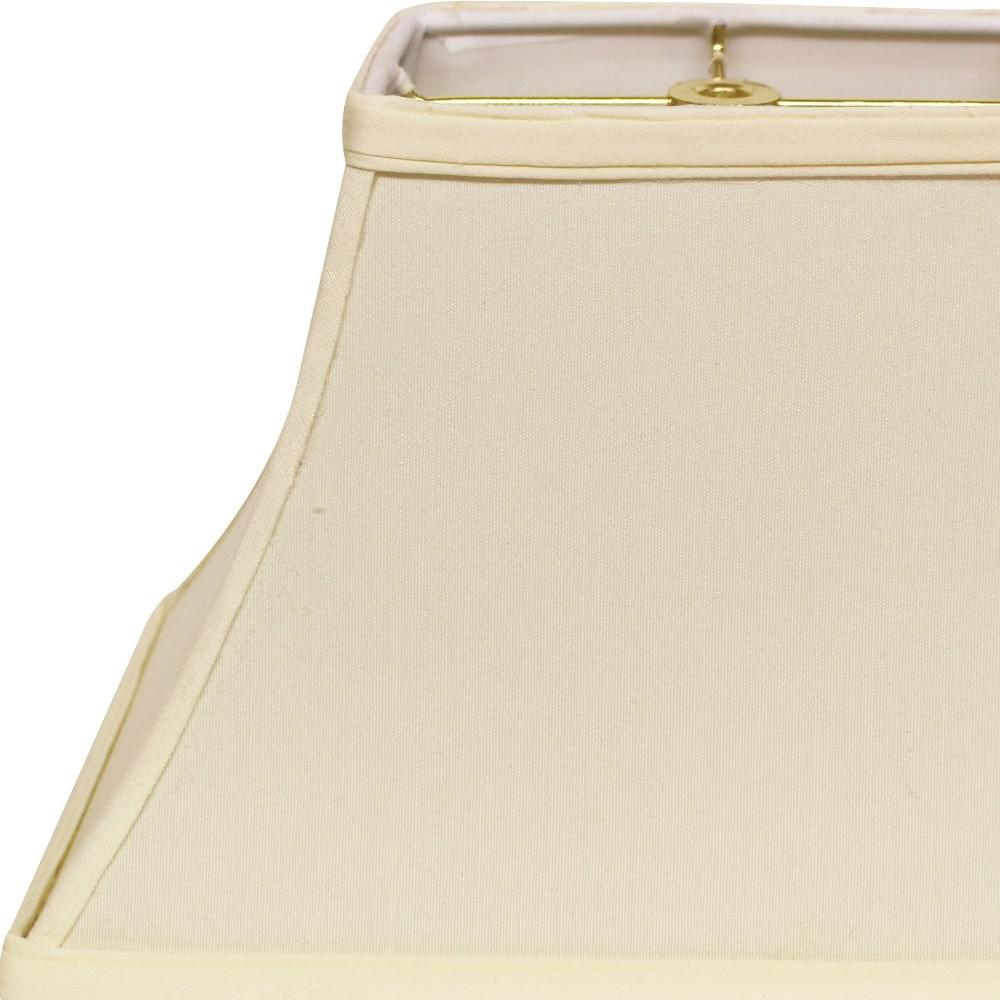 16" Ivory Rectangle Bell No Slub Lampshade. Picture 4