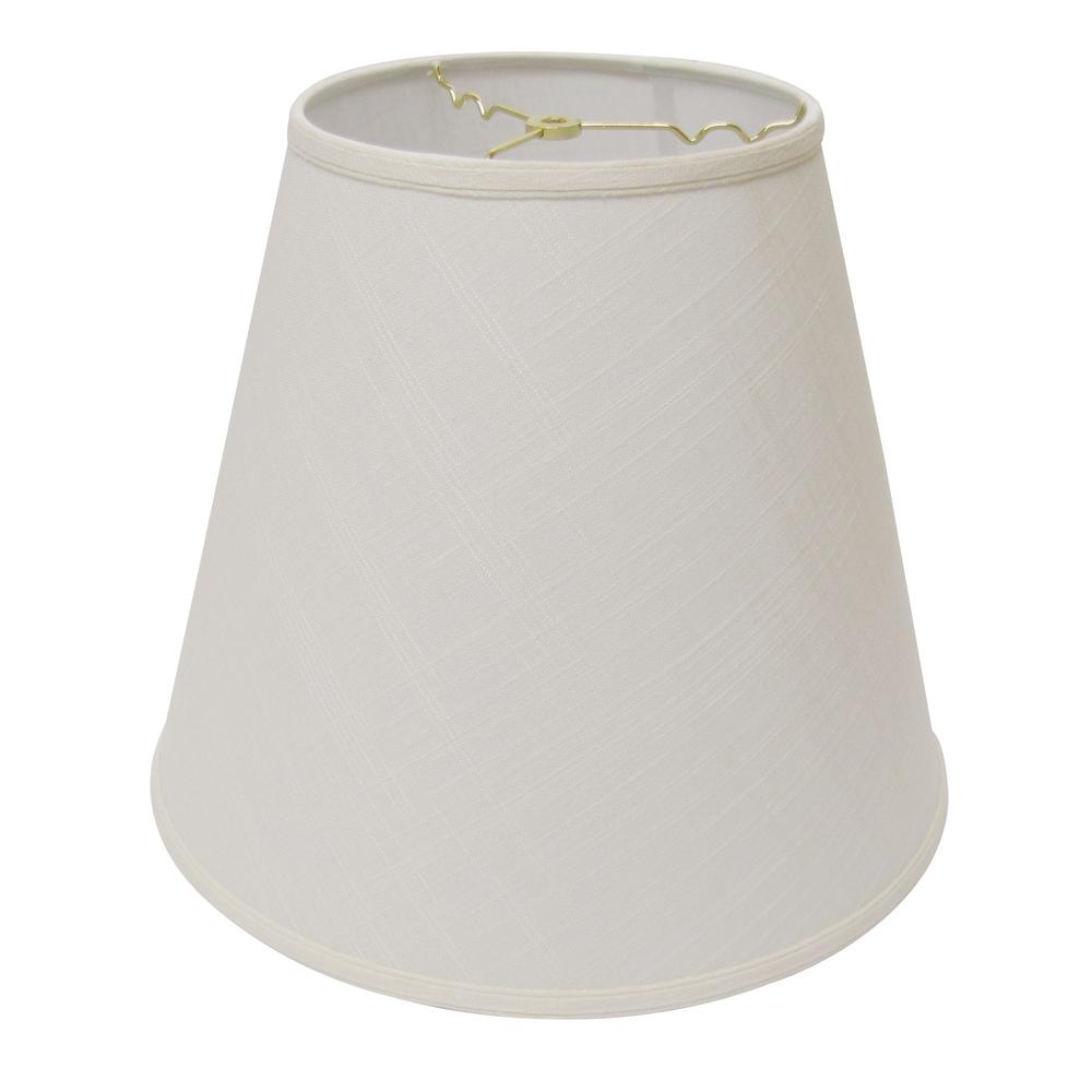 16" White Deep Empire Linen Lampshade. Picture 2
