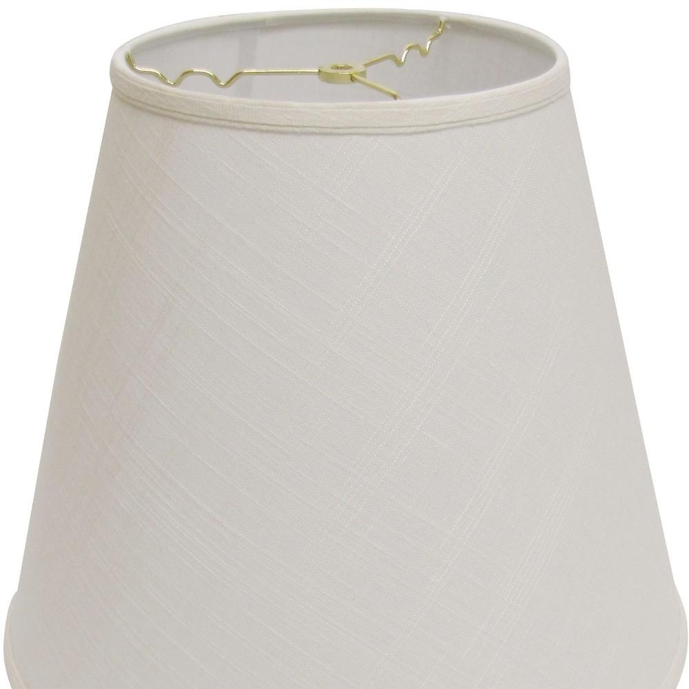 16" White Deep Empire Linen Lampshade. Picture 4