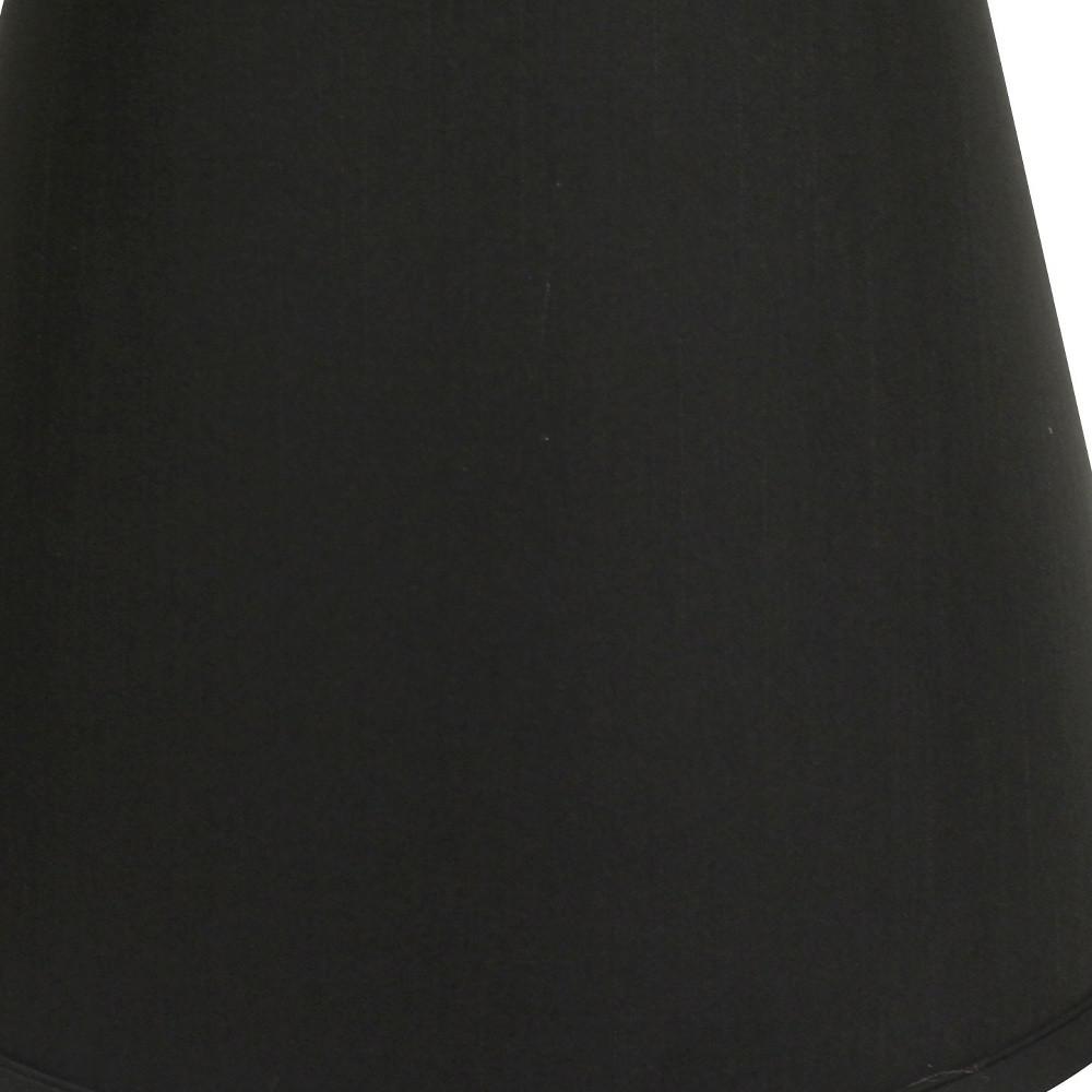 16" Black with White  Empire Deep Slanted Shantung Lampshade. Picture 5