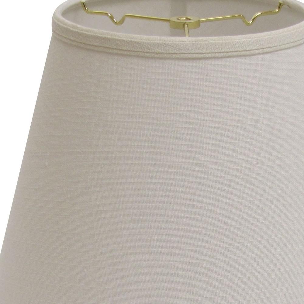 18" White Empire Deep Slanted Linen Lampshade. Picture 3