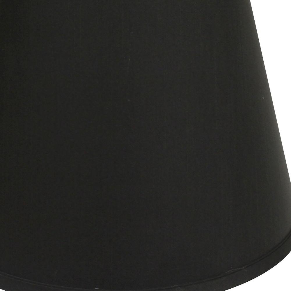 18" Black with White  Empire Deep Slanted Shantung Lampshade. Picture 7