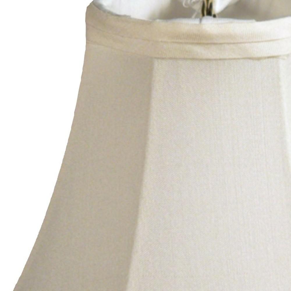 4" Ivory Slanted Silk Set of 6 Chandelier Pongee Shantung Lampshades. Picture 5