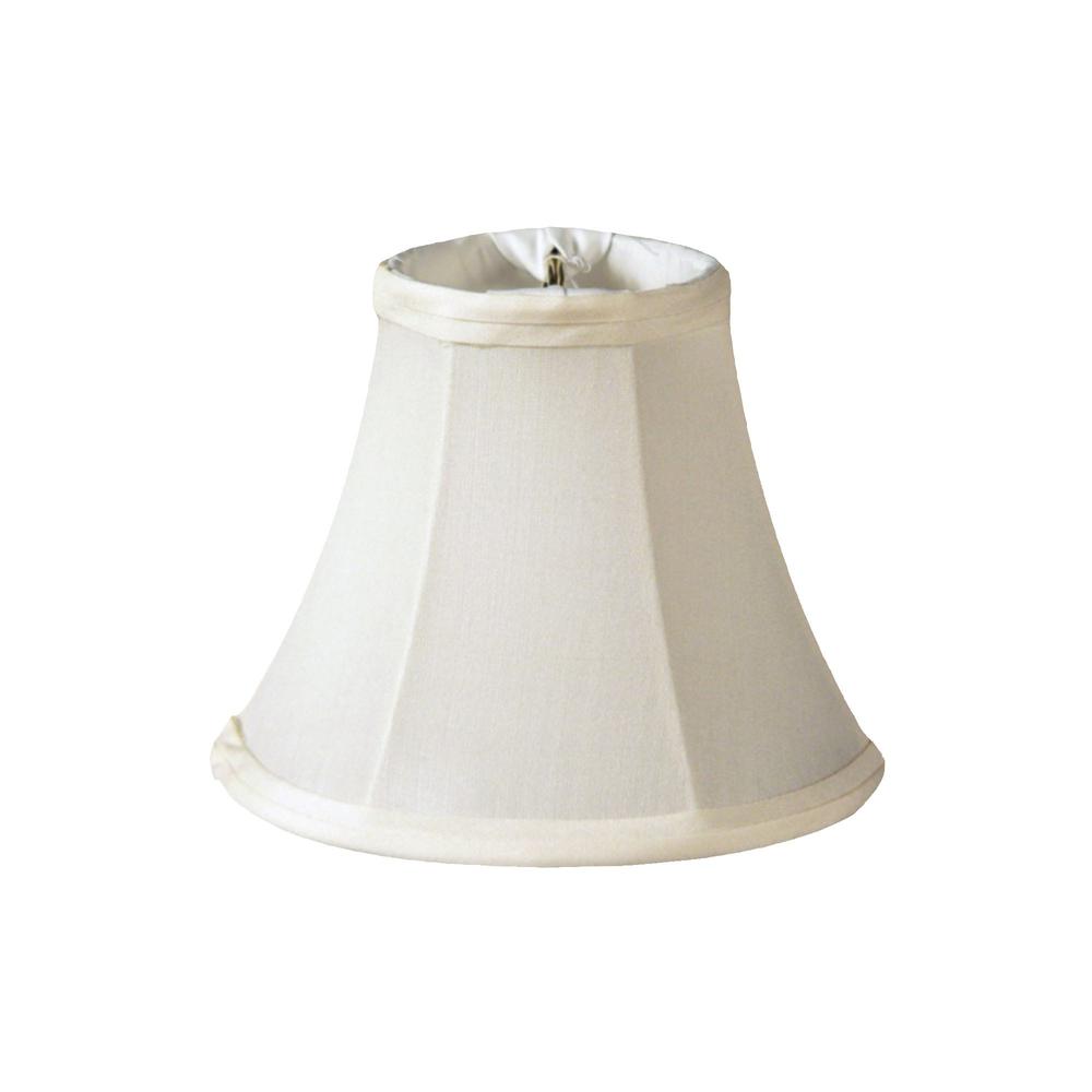 4" Ivory Slanted Silk Set of 6 Chandelier Pongee Shantung Lampshades. Picture 6
