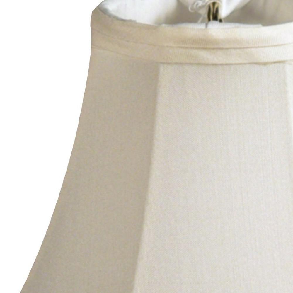 5" Ivory Set of 6 Slanted Chandelier Pongee Silk Lampshades. Picture 5