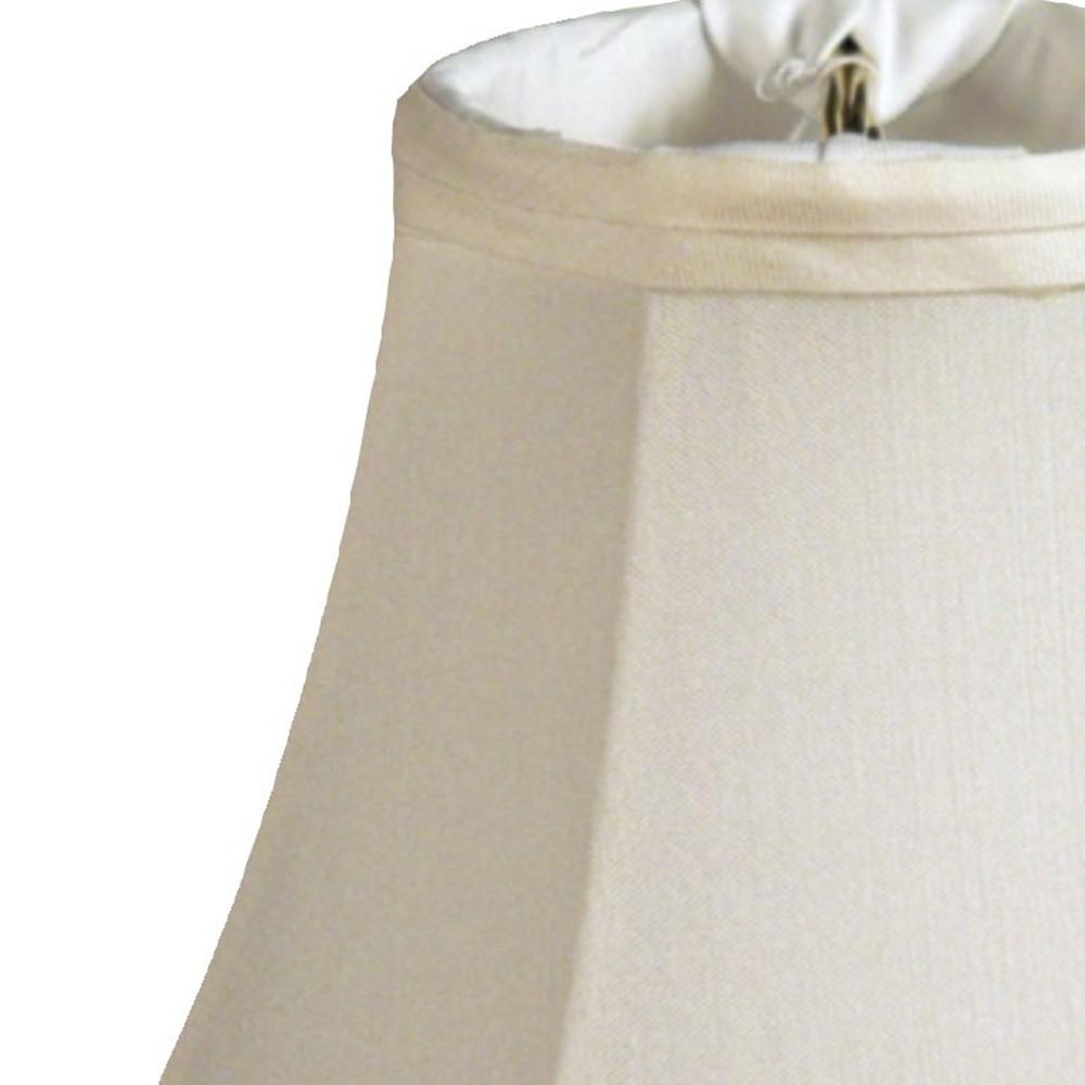 5" Ivory Set of 6 Slanted Chandelier Pongee Silk Lampshades. Picture 8