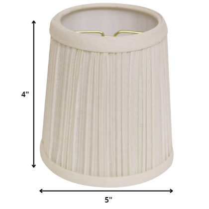 5" White Set of 6 Chandelier Broadcloth Lampshades. Picture 2