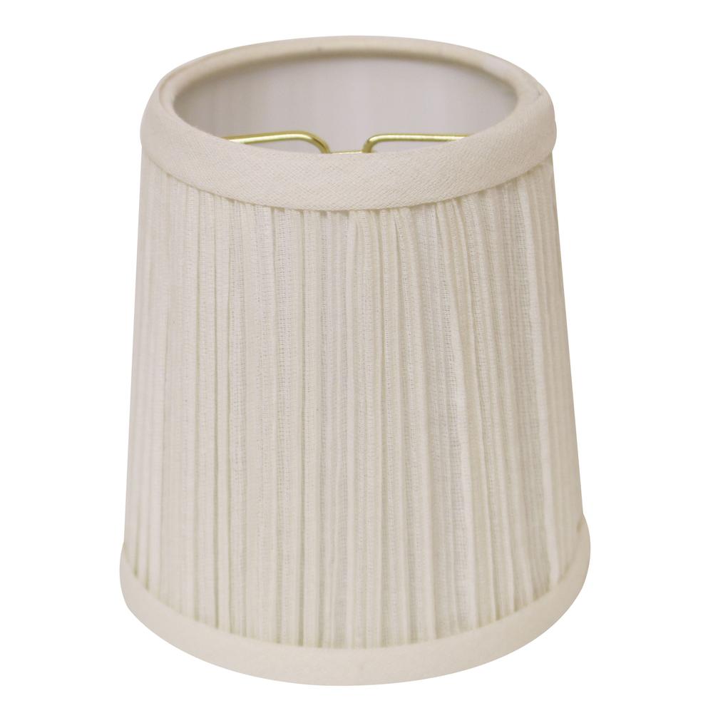 5" White Set of 6 Chandelier Broadcloth Lampshades. Picture 3