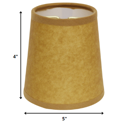 5" Canvas Set of 6 Chandelier Kraft Paper Lampshades. Picture 2