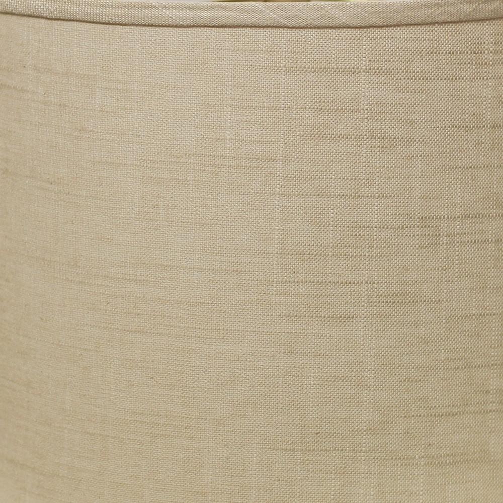13" Light Wheat Throwback Drum Linen Lampshade. Picture 8