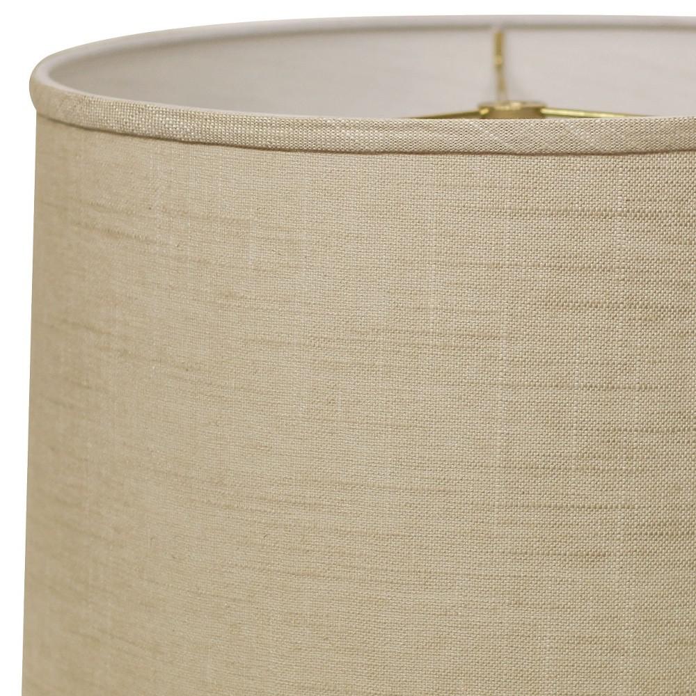 13" Light Wheat Throwback Drum Linen Lampshade. Picture 9