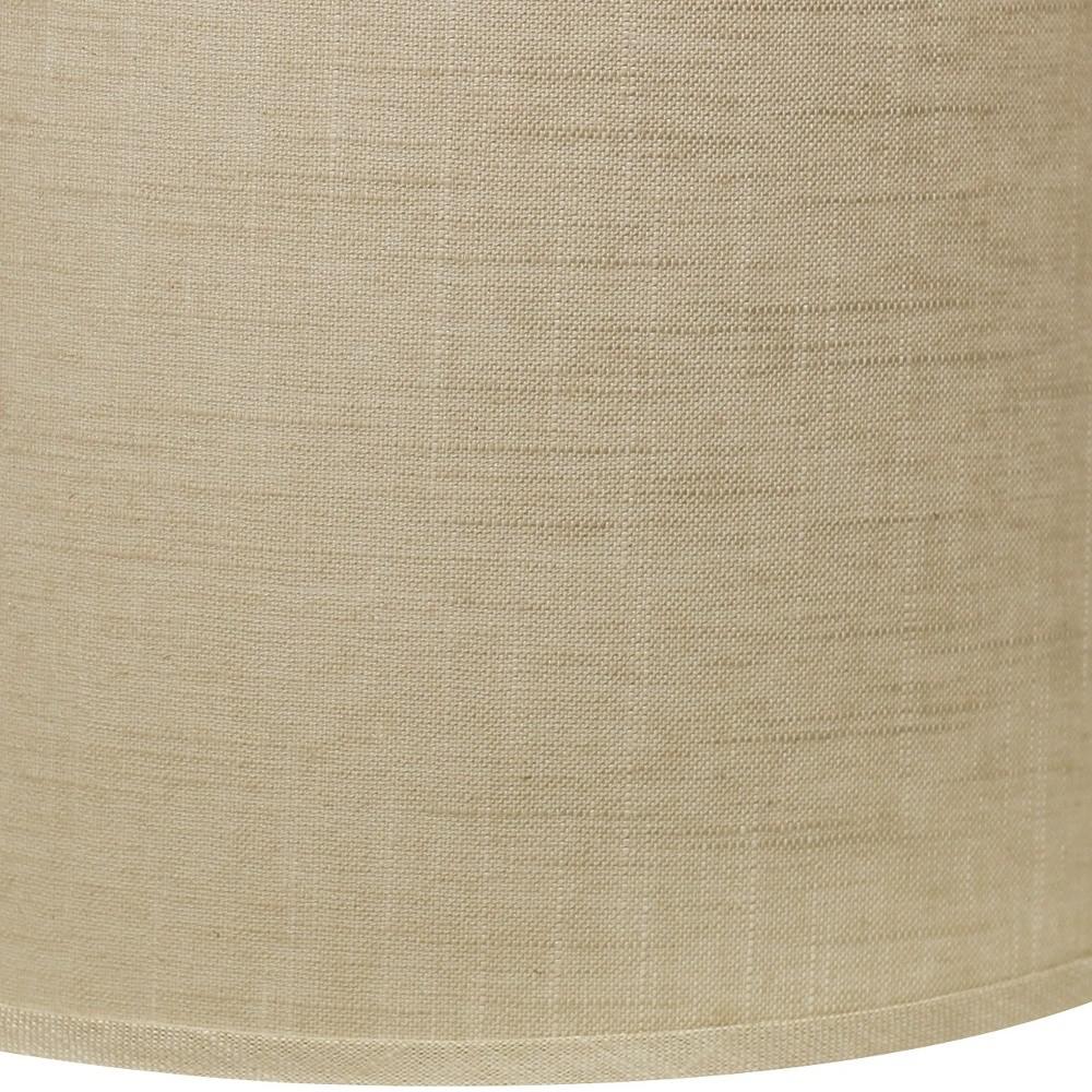 16" Light Wheat Throwback Drum Linen Lampshade. Picture 5