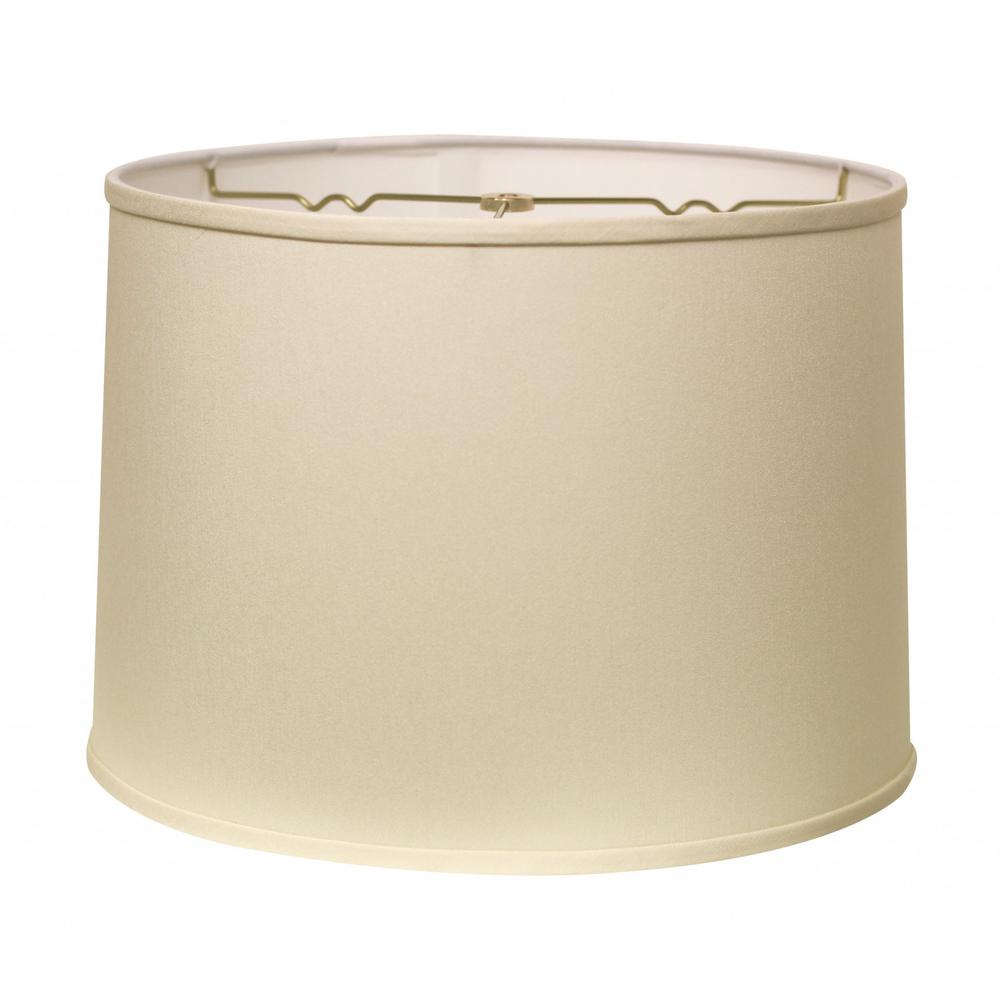 18" Ivory Throwback Drum No Slub Lampshade. Picture 1