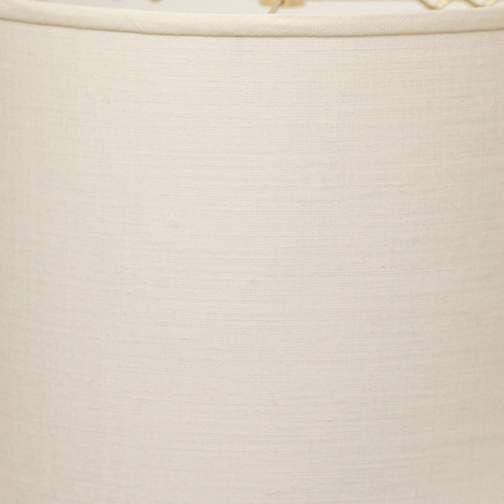 18" white Throwback Drum Linen Lampshade. Picture 5