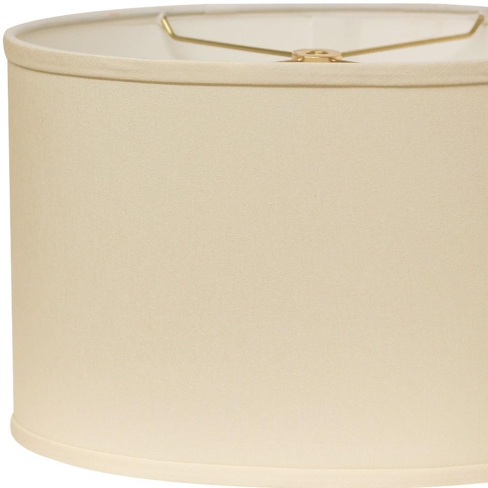 12" Ivory Throwback Oval No Slub Lampshade. Picture 4