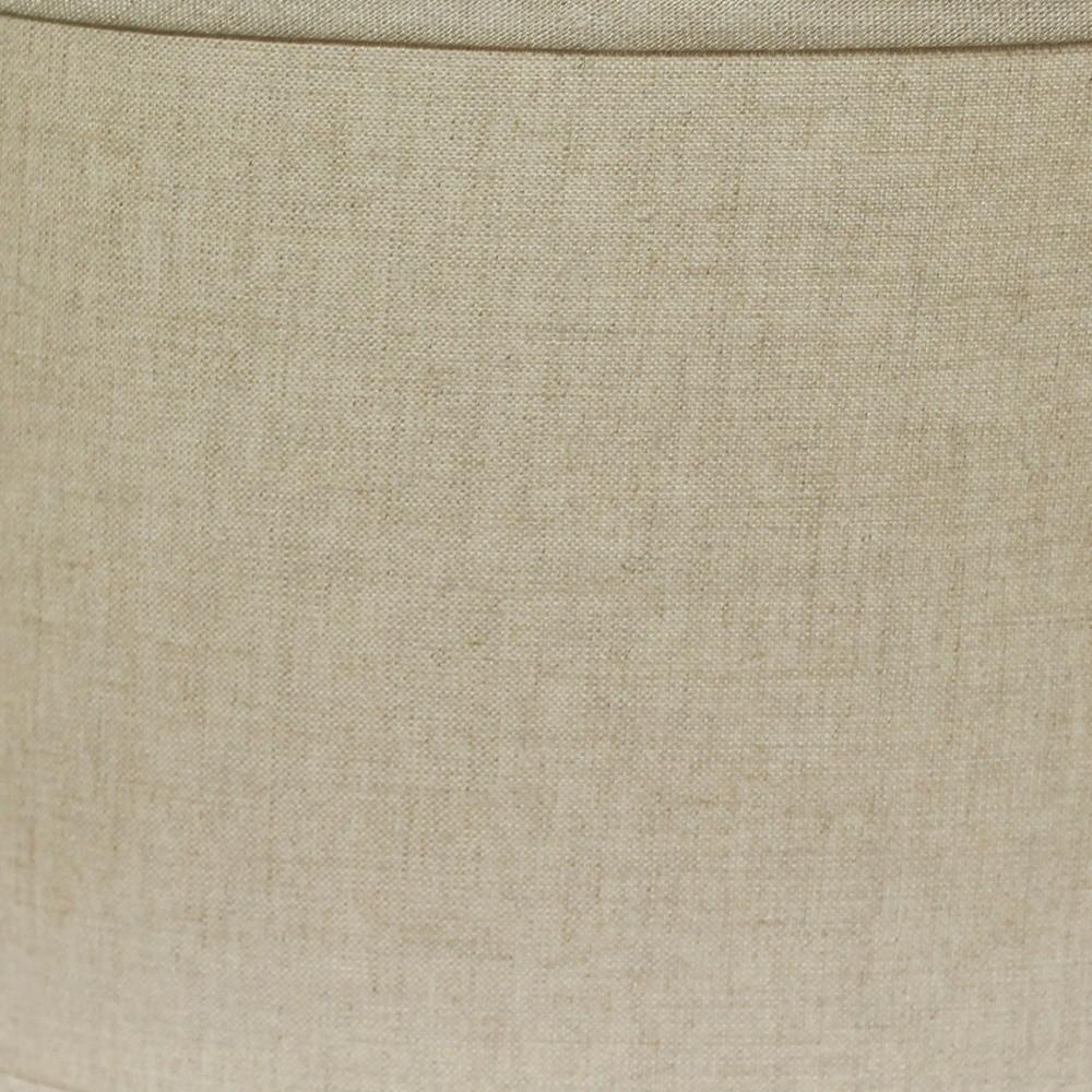 12" Dark Wheat Throwback Oval Linen Lampshade. Picture 4
