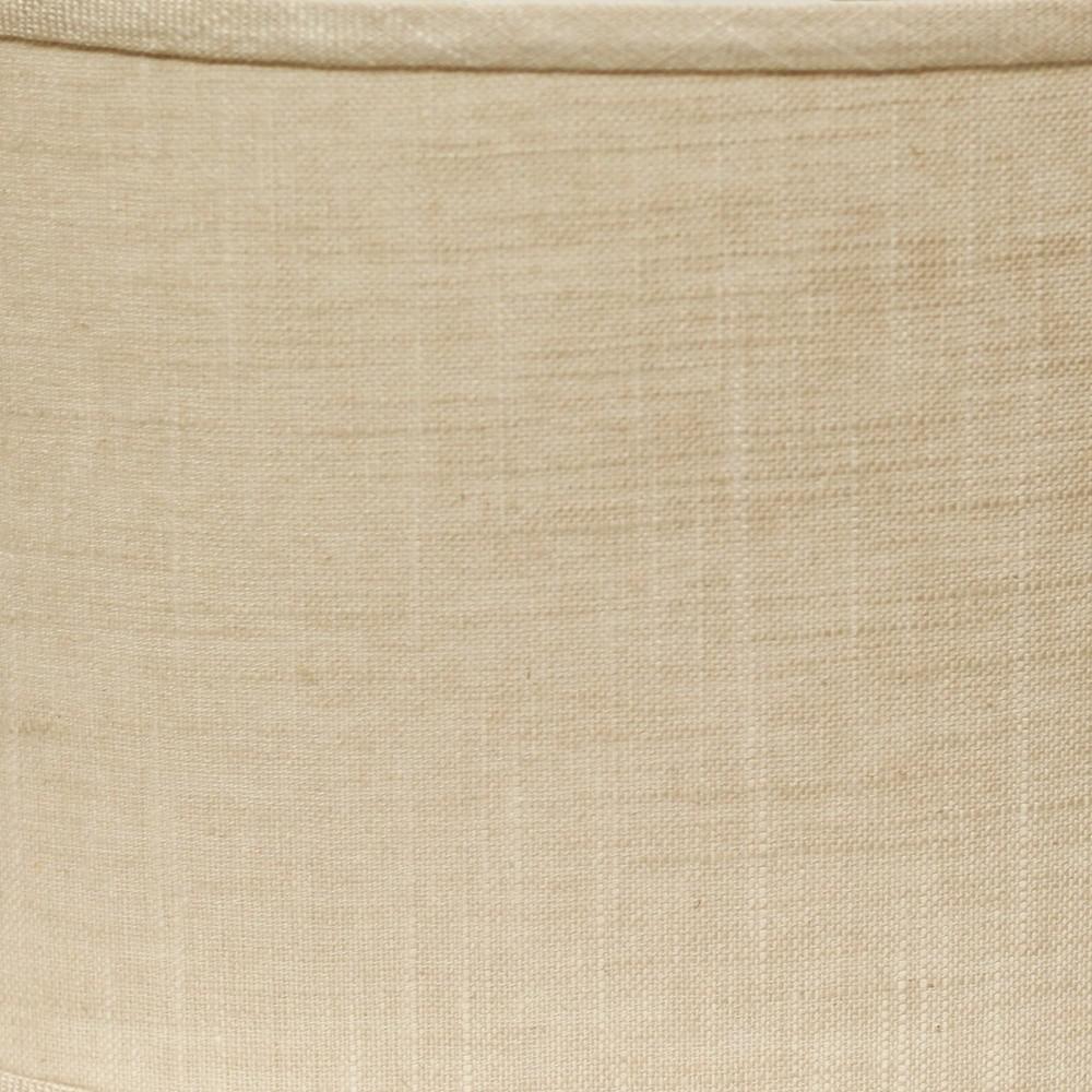 14" Light Wheat Throwback Oval Linen Lampshade. Picture 5