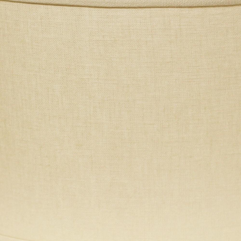 14" Parchment Biege Throwback Oval Linen Lampshade. Picture 5
