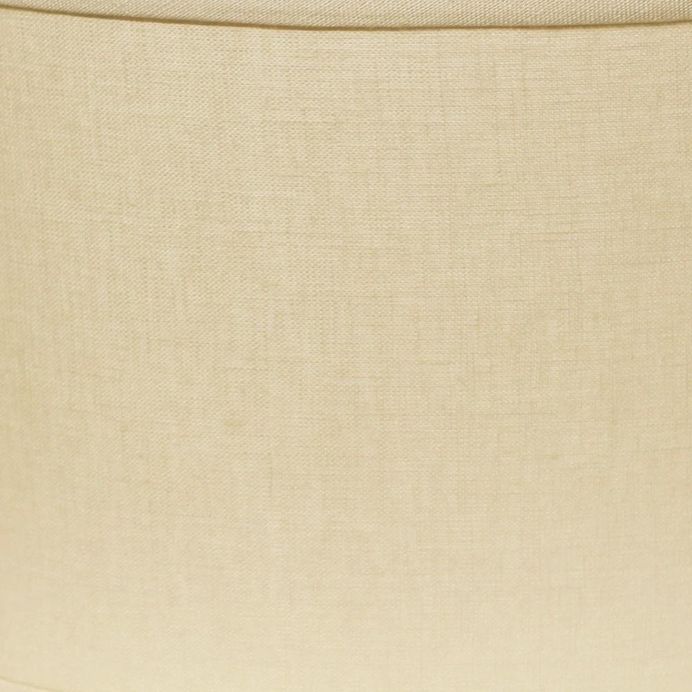 16" Parchment Biege Throwback Oval Linen Lampshade. Picture 5