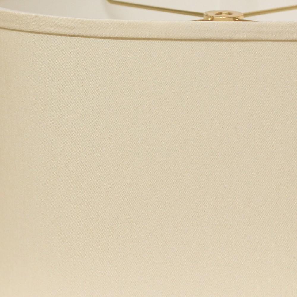 18" Ivory Throwback Oval No Slub Lampshade. Picture 4