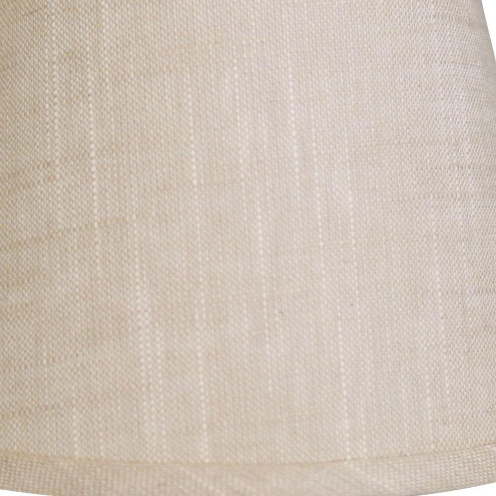 8" Light Wheat Hardback Empire Linen Lampshade. Picture 5