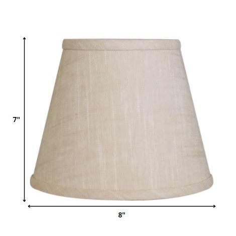 8" Light Wheat Hardback Empire Linen Lampshade. Picture 6