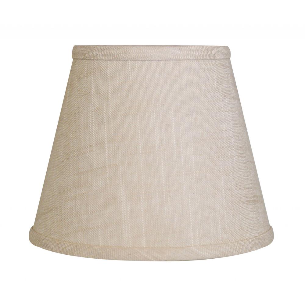 10" Light Wheat Hardback Empire Linen Lampshade. Picture 1