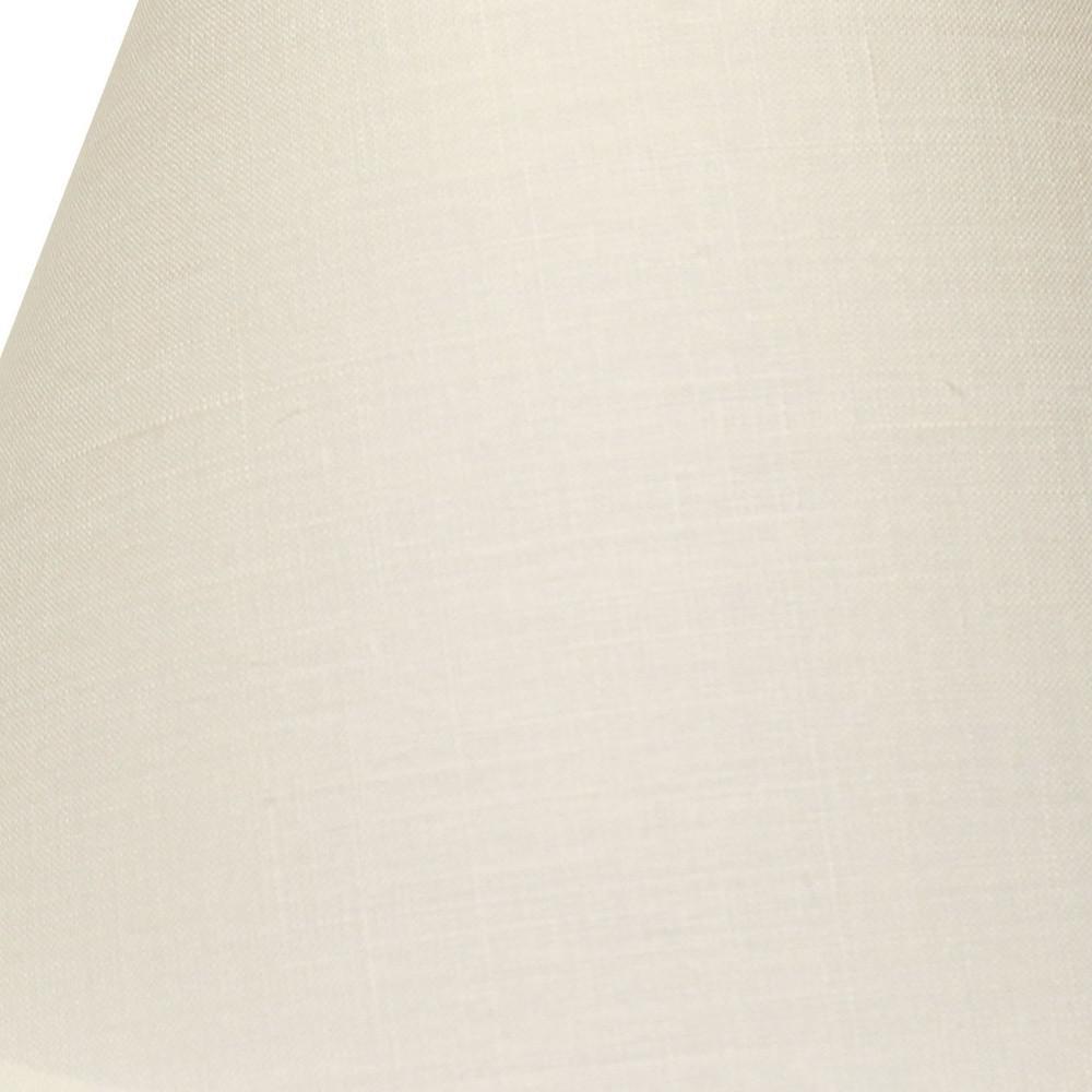 12" White Premium Empire Slanted Linen Lampshade. Picture 5