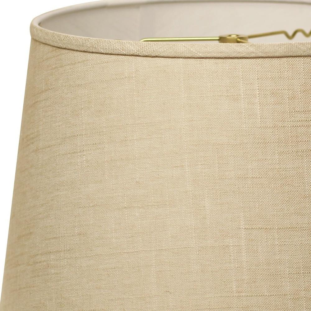 16" Light Wheat Rounded Empire Slanted Linen Lampshade. Picture 5