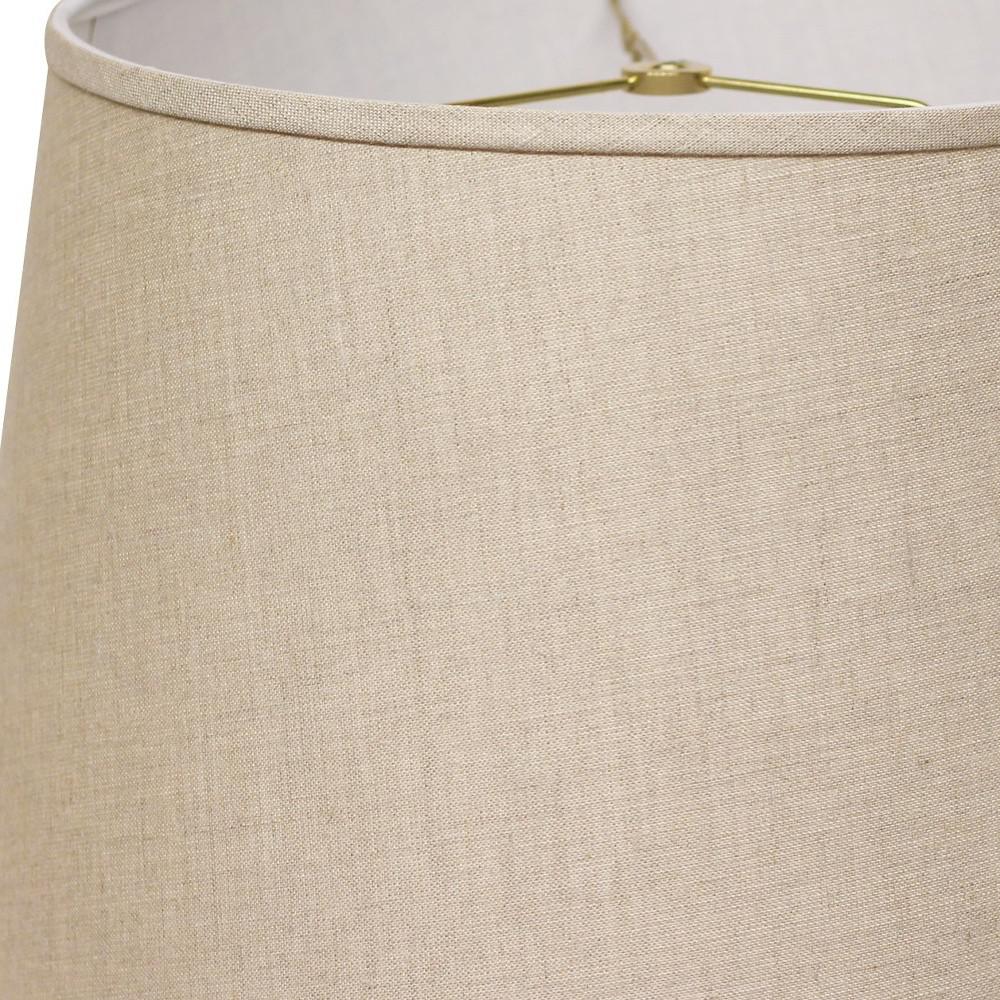 16" Dark Wheat Rounded Empire Slanted Linen Lampshade. Picture 5