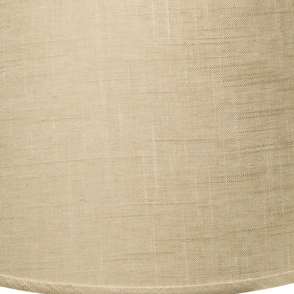 18" Light Wheat Rounded Empire Slanted Linen Lampshade. Picture 5