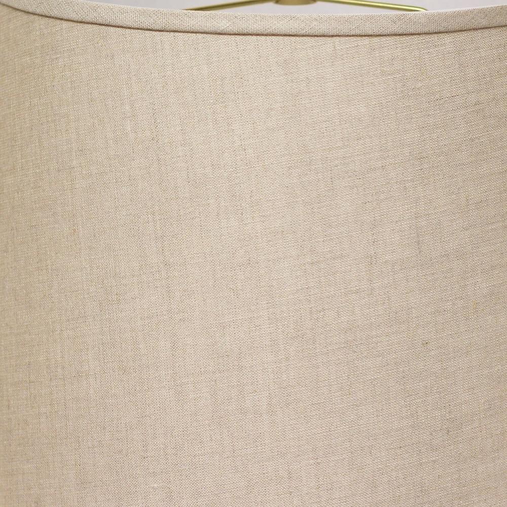 18" Dark Wheat Rounded Empire Slanted Linen Lampshape. Picture 5