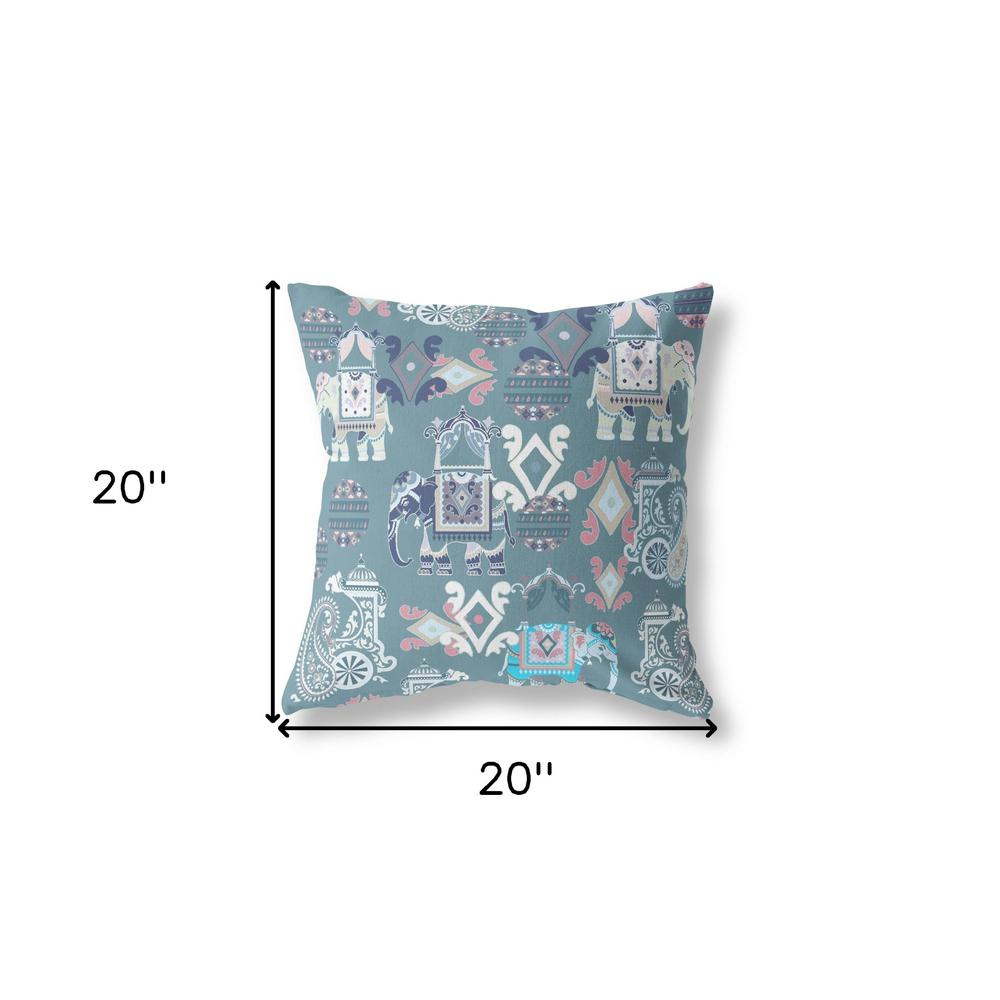 20" X 20" Gray And White Broadcloth Floral Throw Pillow. Picture 6